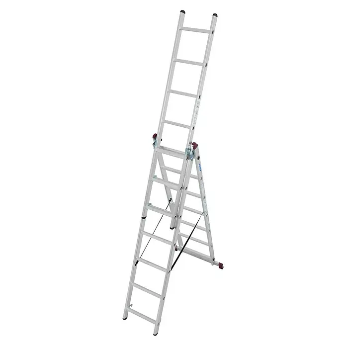 Krause Corda Mehrzweckleiter - Anzahl Tritte: 21 Stk., Arbeitshöhe: 5,1 m, Belastbarkeit: 150 kg, Aluminium, Treppengängig - Aluminium-Mehrzweckleiter von KRAUSE, ideal für verschiedene Aufgaben. Die Leiter ist vielseitig einsetzbar und bietet hohe Stabilität und Sicherheit.