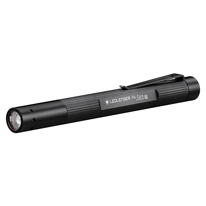 Ledlenser LED-Taschenlampe P4 CoreBatteriebetrieben, Schwarz, 15 lm - 120 lm Diagonal View