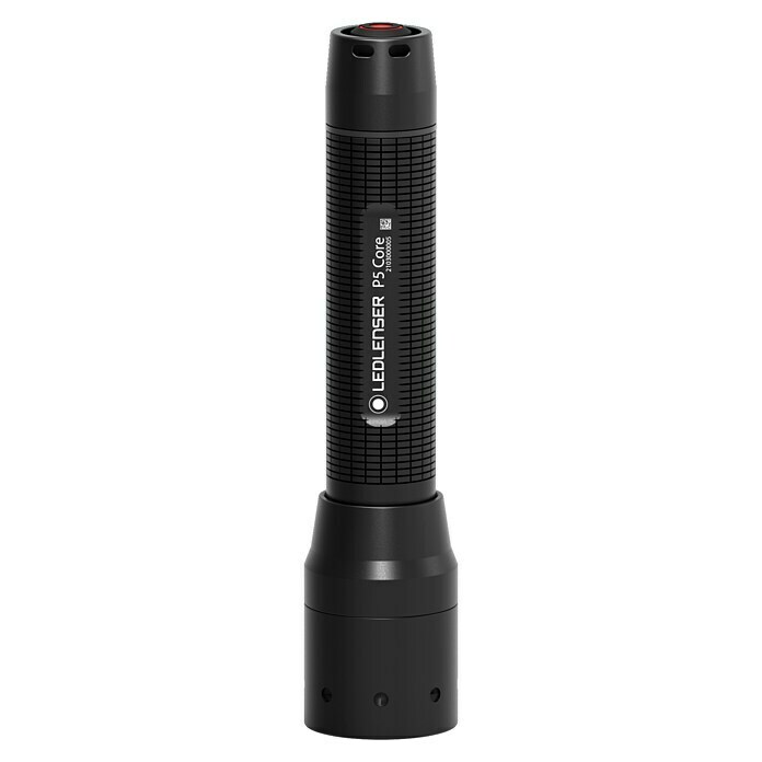 Ledlenser LED-Taschenlampe P5 CoreBatteriebetrieben, Schwarz, 15 lm - 150 lm Front View