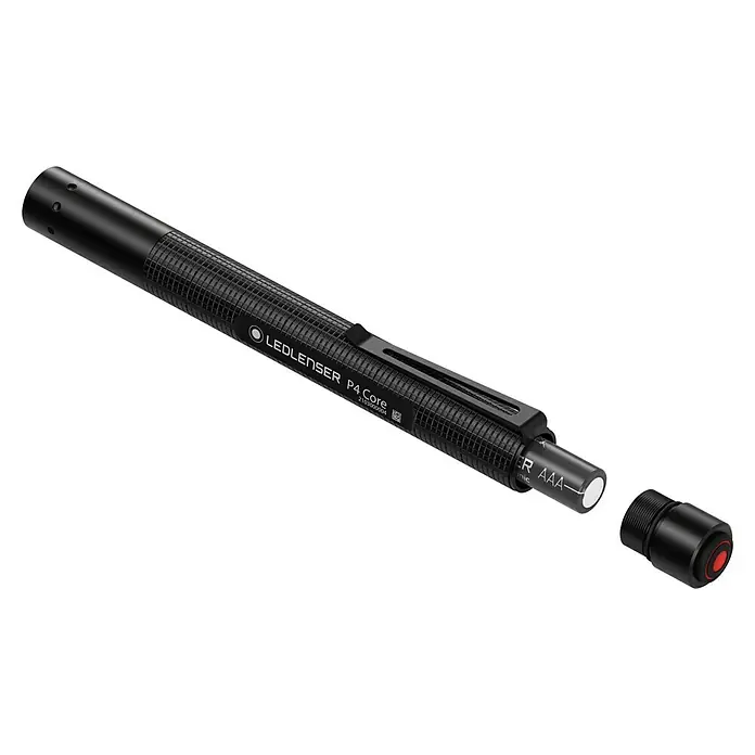 Ledlenser Taschenlampe P4 Core - 15 lm - 120 lm, IP54 - Ledlenser P4 Core Stiftleuchte mit AAA-Batterie und abnehmbarer Endkappe, ideal für Inspektionen und den täglichen Gebrauch.