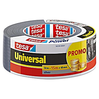 Tesa Extra Power Folienband Universal (Silber, 65 m x 50 mm)