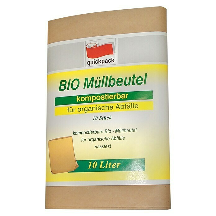 Quickpack Müllbeutel Bio-Abfallbeutel (10 l, 10 Stk.)