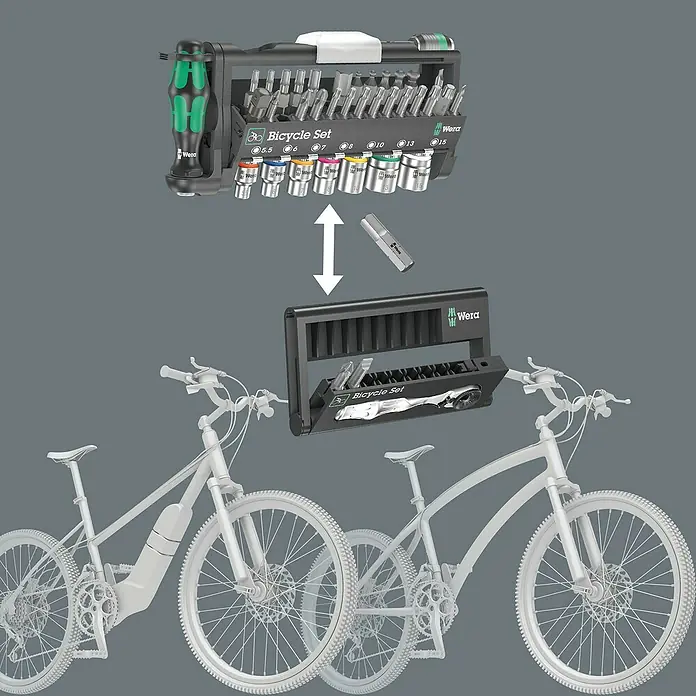 Wera Werkzeug-Set Bicycle Set 3 - 40 -tlg. - Das Wera Fahrradwerkzeug-Set: Ihr zuverlässiger Begleiter für unterwegs. Kompakt, vollständig und immer einsatzbereit für Reparaturen.