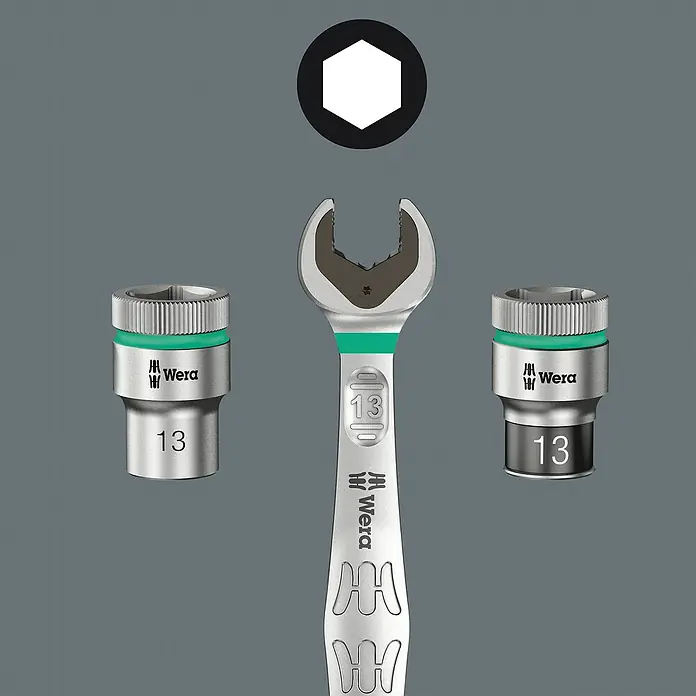 Wera Bit-Set Tool-Check Plus - 39 -tlg. - Wera Joker Maulschlüssel-Satz mit Ringratschenschlüssel und passenden Stecknüssen für Schrauben und Muttern.
