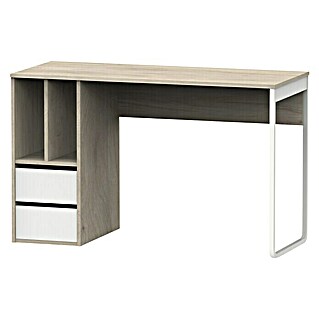 Muebles Pitarch Mesa de escritorio Nolita (L x An x Al: 55 x 120 x 74 cm, Roble aurora/Blanco)
