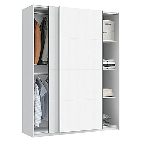 Muebles Pitarch Armario de puertas correderas Onix (L x An x Al: 62 x 150 x 200 cm, Blanco)