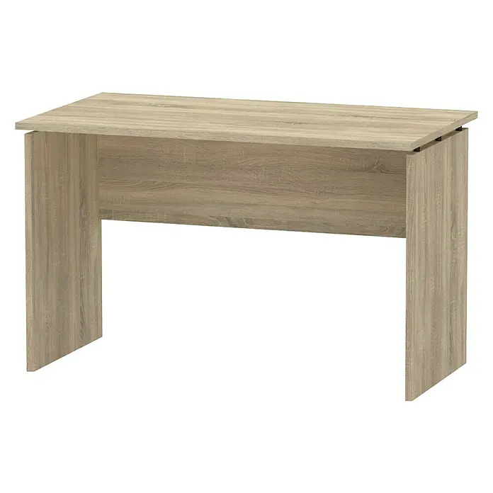 Muebles Pitarch Teide Mesa de escritorio - L x An x Al: 68 x 120 x 76 cm, Roble Cambrian - Escritorio de madera clara con un diseño sencillo y líneas limpias, ideal para la oficina o el estudio.