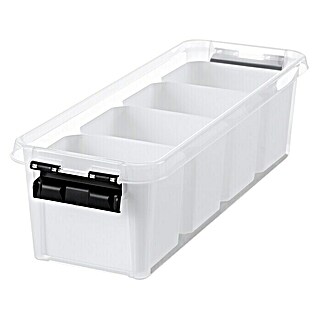 SmartStore Aufbewahrungsbox ClipBox (L x B x H: 38 x 14 x 11 cm, Kunststoff, Transparent)