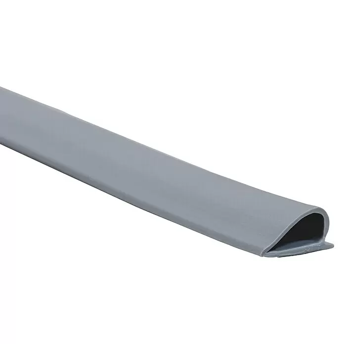 Primo Universaldichtung Densa 25 - Grau, 6 m, Passend für: Fenster, Türen, Möbel mit Spaltenbreite 2 – 5 mm - Graue, flexible D-förmige Bodenkabelabdeckung zur Kabelführung und zum Schutz.