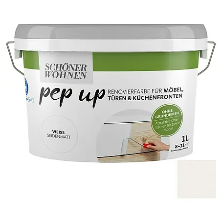 SCHÖNER WOHNEN-Farbe Pep up Weißlack für Möbel, Türen & Küchenfronten