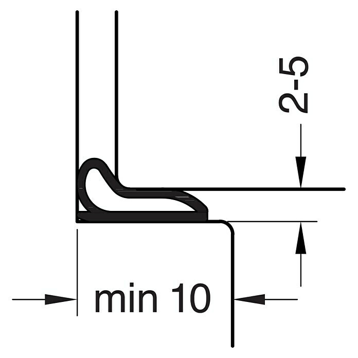 Primo Universaldichtung Densa 25Weiß, 6 m, Passend für: Spaltenbreite 2 – 5 mm Sketch