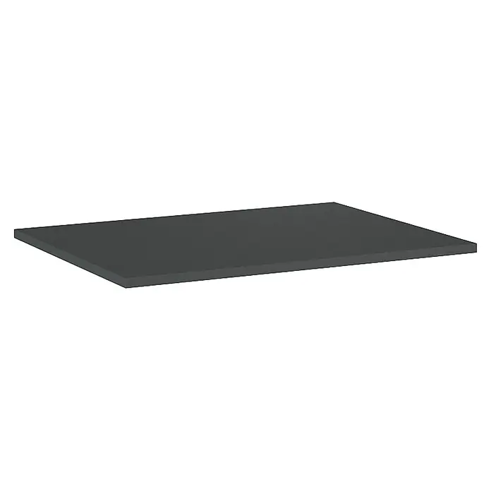 Inspira Waschtischplatte - B x T x H: 100,8 x 46 x 1,5 cm, Anthrazit - Grauer QFP-Mikrochip mit Anschlussstiften an den Seiten, ein Bauteil für elektronische Schaltungen und Geräte.