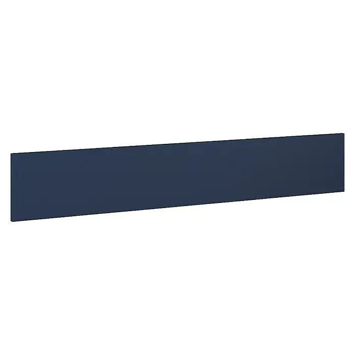 Inspira Wandpaneel - Blau, 121 x 1,5 x 20 cm - Dunkelblaue rechteckige LED-Anzeige mit gezackten Rändern, die eine elegante und moderne Lösung für digitale Anzeigen bietet.