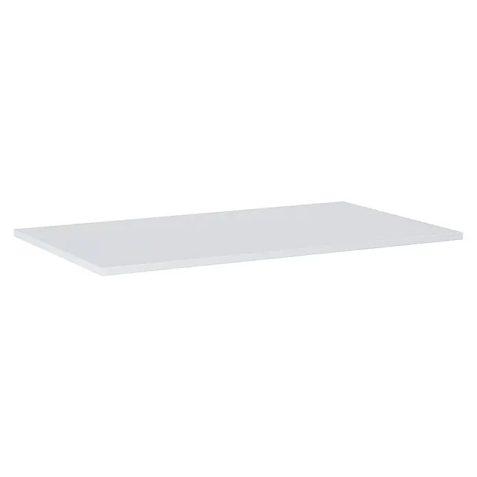 Inspira Waschtischplatte - B x T x H: 100,8 x 46 x 1,5 cm, Weiß - Eine rechteckige, weiße Tischplatte mit glatter Oberfläche, ideal für Büros, Wohnungen oder Arbeitsbereiche. Sieht modern und elegant aus.