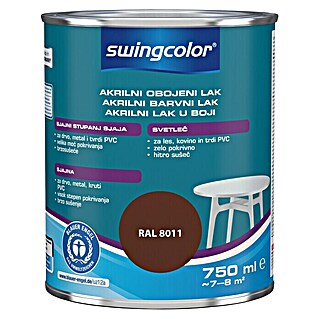 swingcolor Akrilni lak 2u1 (Boja: Lješnjak, 750 ml)