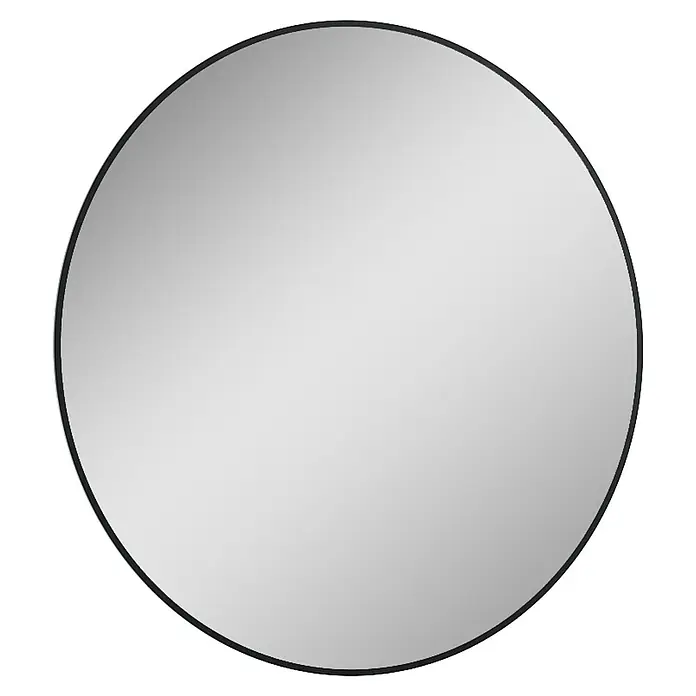 Inspira LED-Lichtspiegel - 100 cm, Rund - Runder Spiegel mit einem dünnen, schwarzen Rahmen, der ein elegantes und modernes Design ausstrahlt. Ideal für jedes Badezimmer oder Schlafzimmer.
