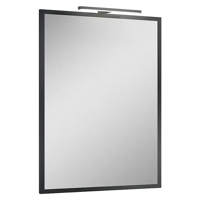 Inspira LED-Lichtspiegel - 60 x 80 cm, Black, Rechteckig - Ein eleganter rechteckiger Spiegel mit integrierter Beleuchtung, perfekt für jedes moderne Badezimmer. Das klare Design macht diesen Spiegel zum Blickfang.