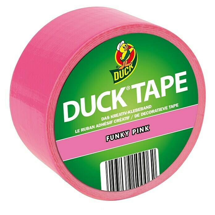 Duck Tape KreativklebebandFunky Pink, 9,1 m x 48 mm Left Side View