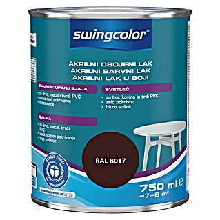 swingcolor Akrilni lak 2u1 (boja čokolade, 750 ml, Visokog sjaja)