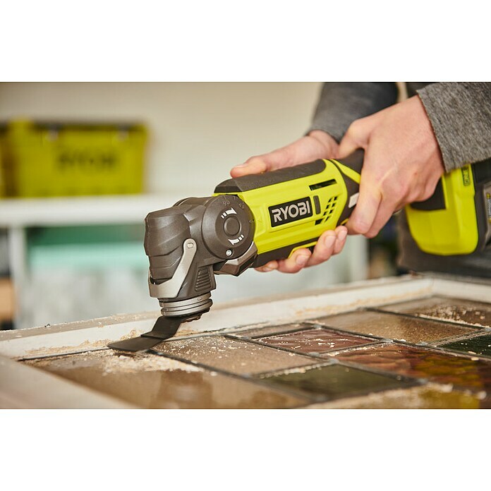 Ryobi ONE+ Akku-Multifunktionswerkzeug R18MT-018 V, Li-Ionen, Ohne Akku, Leerlaufdrehzahl: 10.000 U/min - 20.000 U/min Use Shot