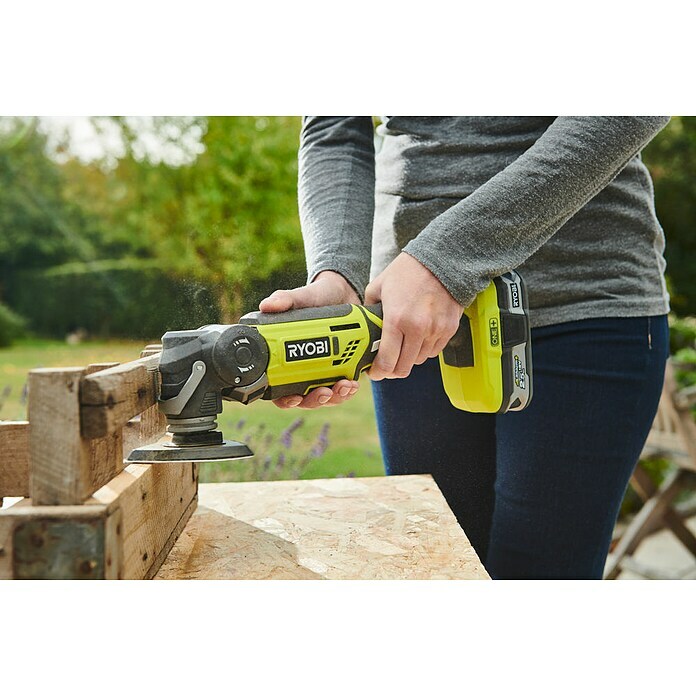 Ryobi ONE+ Akku-Multifunktionswerkzeug R18MT-018 V, Li-Ionen, Ohne Akku, Leerlaufdrehzahl: 10.000 U/min - 20.000 U/min Use Shot