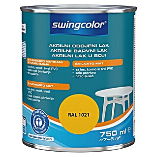 swingcolor Akrilni lak 2u1 (Boja: Žuto-narančaste boje, 750 ml)
