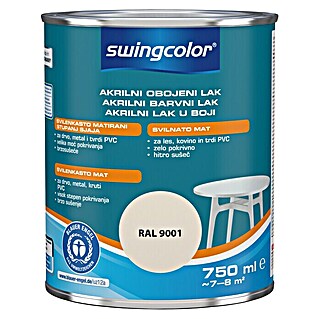 swingcolor Akrilni lak 2u1 (Bež boje, 750 ml, Svilenkasti mat)