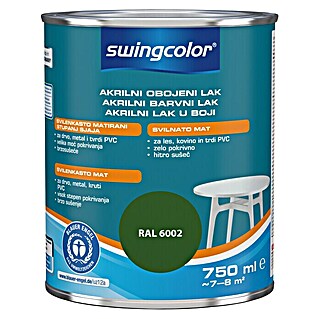swingcolor Pisani lak (Zelena, 750 ml, Svileni mat)