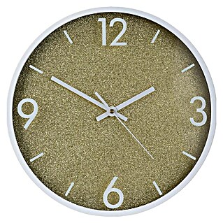 Okrugli zidni sat (Zlatne boje, Promjer: 30,5 cm)