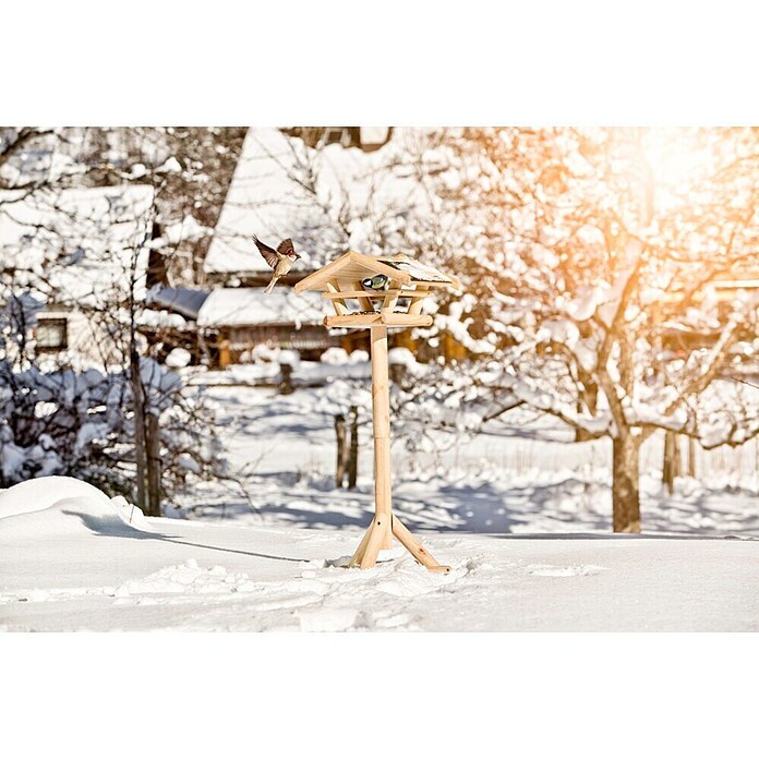 Windhager Vogelhaus (L x B x H: 48 x 48 x 103 cm, Massivholz, Naturbraun)