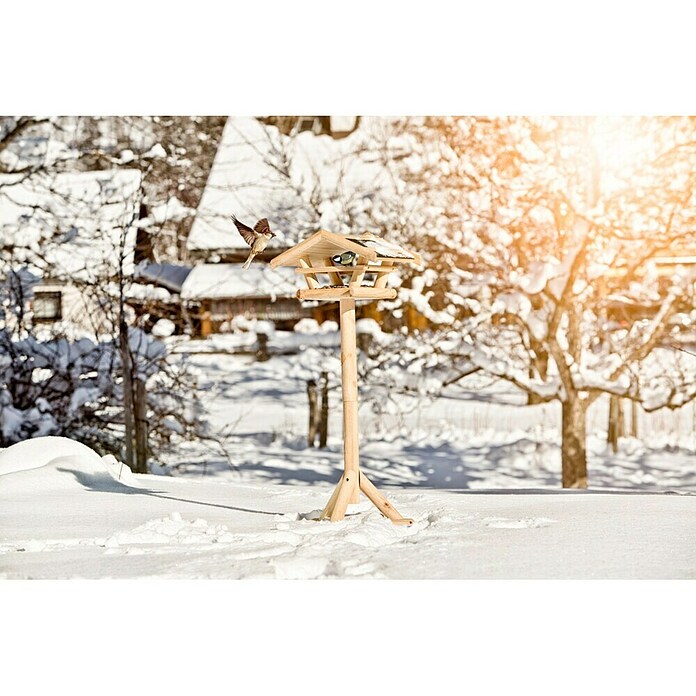 Windhager Vogelhaus (L x B x H: 48 x 48 x 103 cm, Massivholz, Naturbraun)