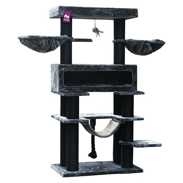 Petrebels Krabmeubel Lookout 198 (100 x 60 x 198 cm, Sisal, Pepper) | BAUHAUS