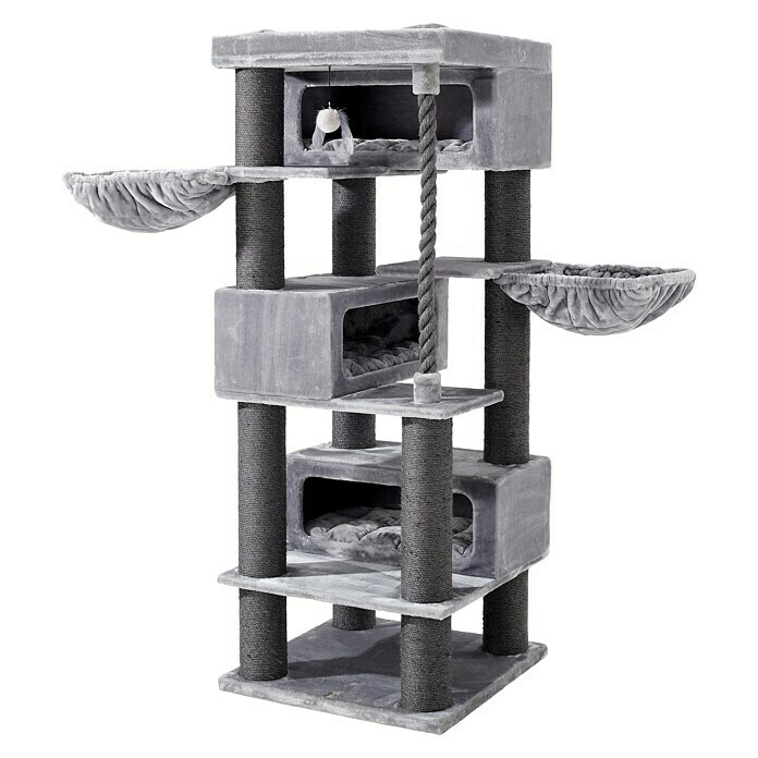 Petrebels Krabmeubel Turnpike 200 (76 x 76 x 200 cm, Sisal, Grey) | BAUHAUS