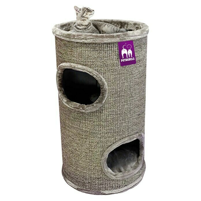 Petrebels Krabmeubel Dome 80 (45 x 45 x 80 cm, Sisal, Cappuccino) | BAUHAUS