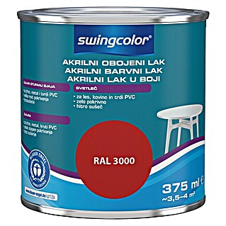 swingcolor Akrilni lak 2u1 (Boja: Žarkocrvena, 375 ml)