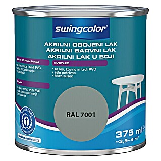 swingcolor Akrilni lak 2u1 (Boja: Srebrnosive boje, 375 ml)