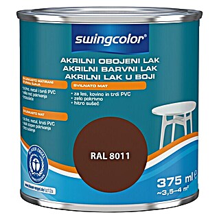 swingcolor Akrilni lak 2u1 (Boja: Lješnjak tamnosmeđe boje, 375 ml)