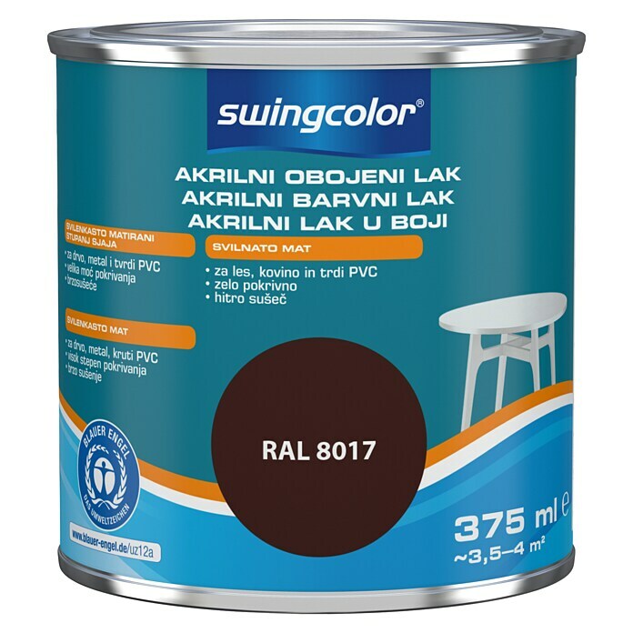 swingcolor Lak u boji  (Akrilni lak, Čokoladno smeđe boje, 375 ml, Svilenkasti mat) | BAUHAUS