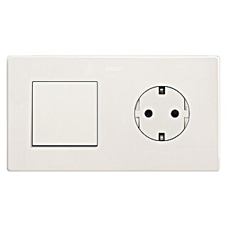 Simon 270 Combinación de interruptores + enchufe (Blanco, En pared, IP20)