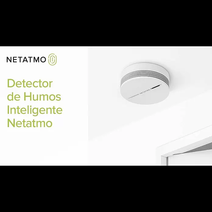 Netatmo Detector de humo inteligente - Diámetro: 11,5 cm, Duración de batería: 10 años, Señal de alarma: 85 dB - Detector de Humos Inteligente Netatmo