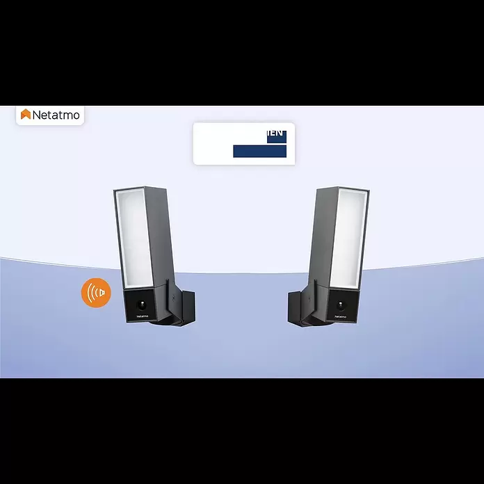 Netatmo Cámara de vigilancia Inteligente - Negro, Ángulo de detección: 100 °, Alcance de detección: 15 m - Cmara Exterior Inteligente con Sirena