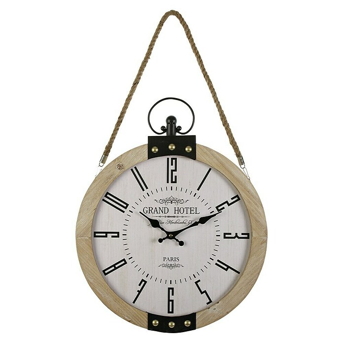 Reloj de pared Grand Hotel (Diámetro: 40 cm, 40 x 40 cm, Marrón