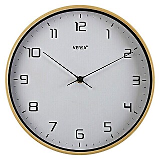 Reloj de pared redondo Clásico (Blanco, Diámetro: 40 cm)