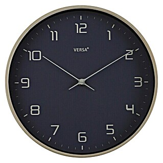 Reloj de pared redondo Clásico (Azul, Diámetro: 40 cm)