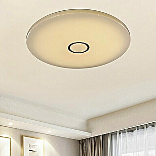 Tween Light LED-Deckenleuchte rund Skyler Flat (55 W, Ø x H: 74 x 10 cm, Weiß, Warmweiß)