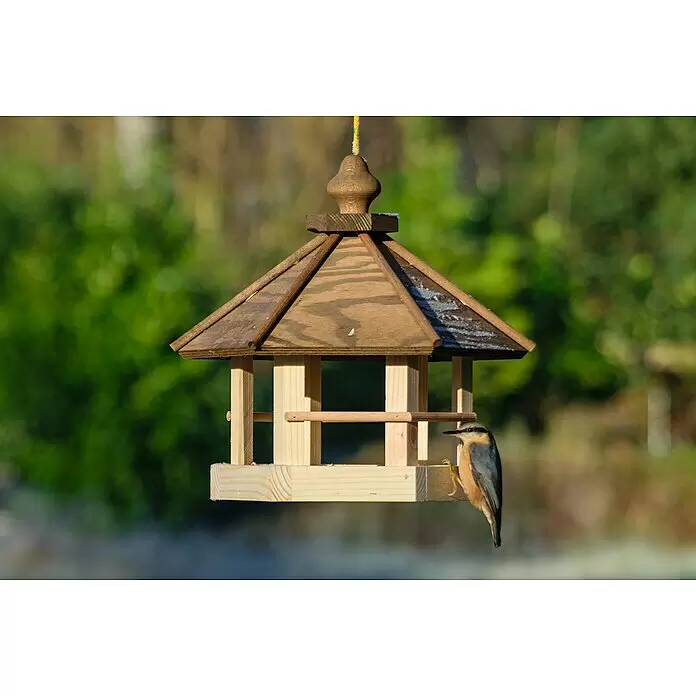 Dobar Vogelfutterhaus Wildlife - 35 x 31 x 37 cm, Natur/Braun, Holz - Stimmungsaufnahme