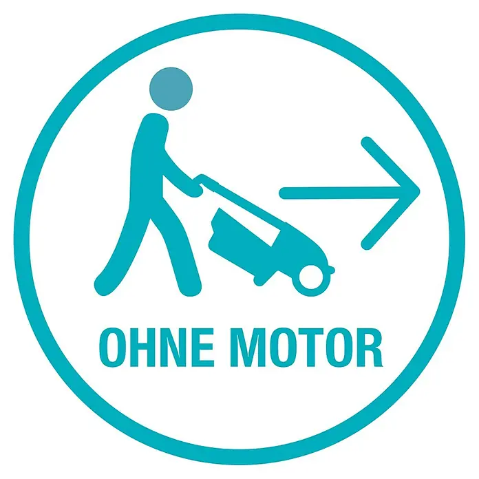 Gardena Laubsammler - 73 x 40 x 45 cm - Symbol für einen Rasenmäher ohne Motor, der von einer Person geschoben wird, umweltfreundlich und nachhaltig.