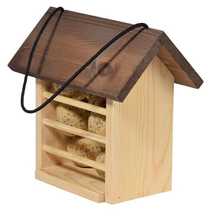 Dobar Vogelfutterhaus Wildlife (22 x 14 x 21 cm, Natur/Braun, Holz) | BAUHAUS