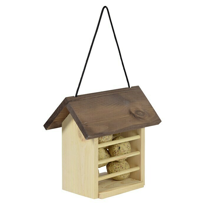 Dobar Vogelfutterhaus Wildlife (22 x 14 x 21 cm, Natur/Braun, Holz) | BAUHAUS