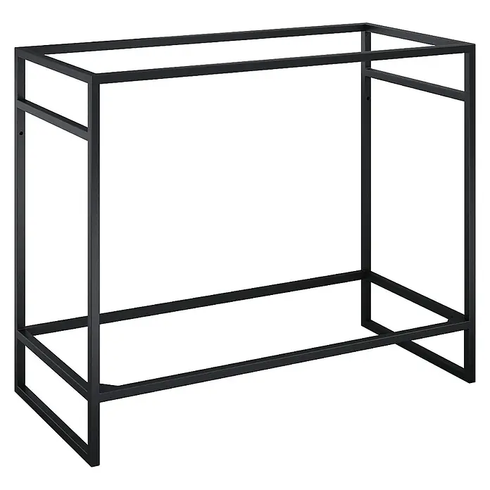 Inspira Konsole - 100 x 45,5 cm, Schwarz - Elegantes Regalgestell aus schwarzem Metall. Das moderne Design macht es zu einem stilvollen Element für jeden Raum.